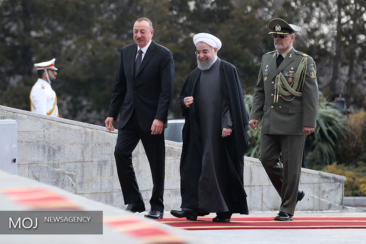 استقبال رسمی روحانی از رییس جمهور آذربایجان