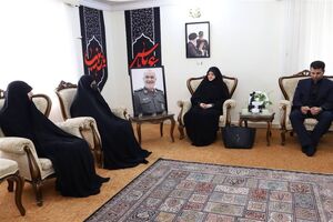 دختر پزشکیان در منزل شهید سپهبد حسین سلامی + فیلم
