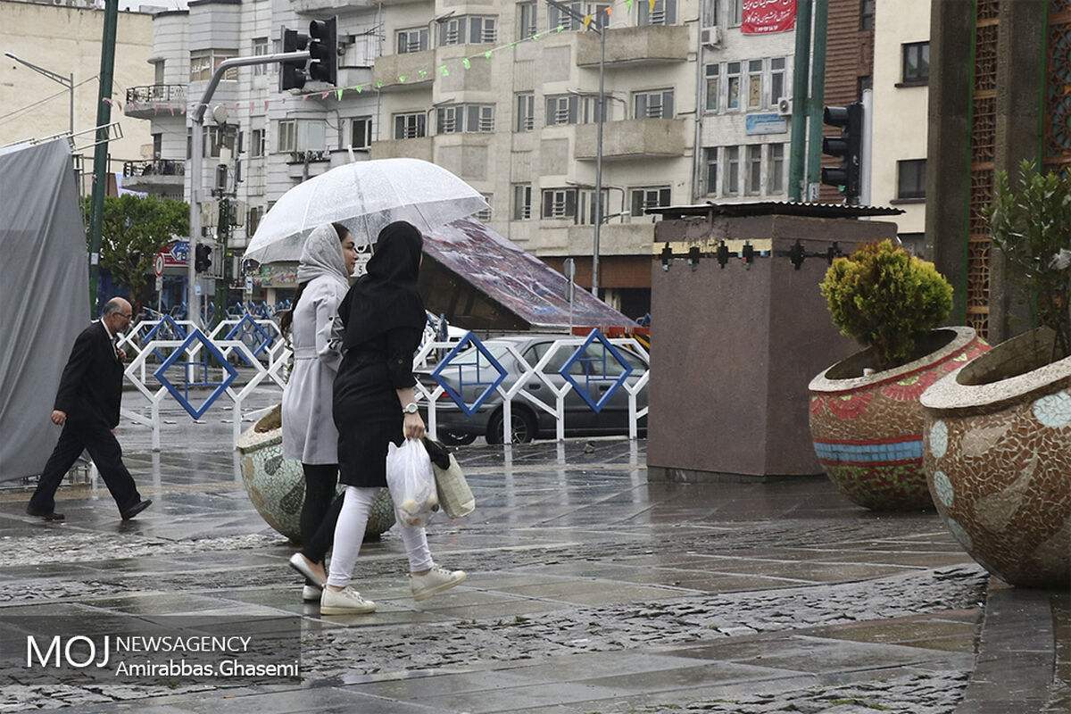 بارش باران بهاری در تهران