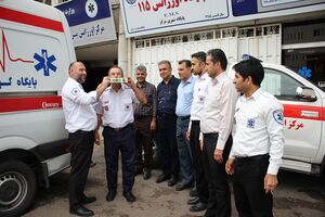 امداد رسانی اورژانس ۱۱۵ اصفهان در آتش سوزی پاساژ آزادی چهارباغ عباسی
