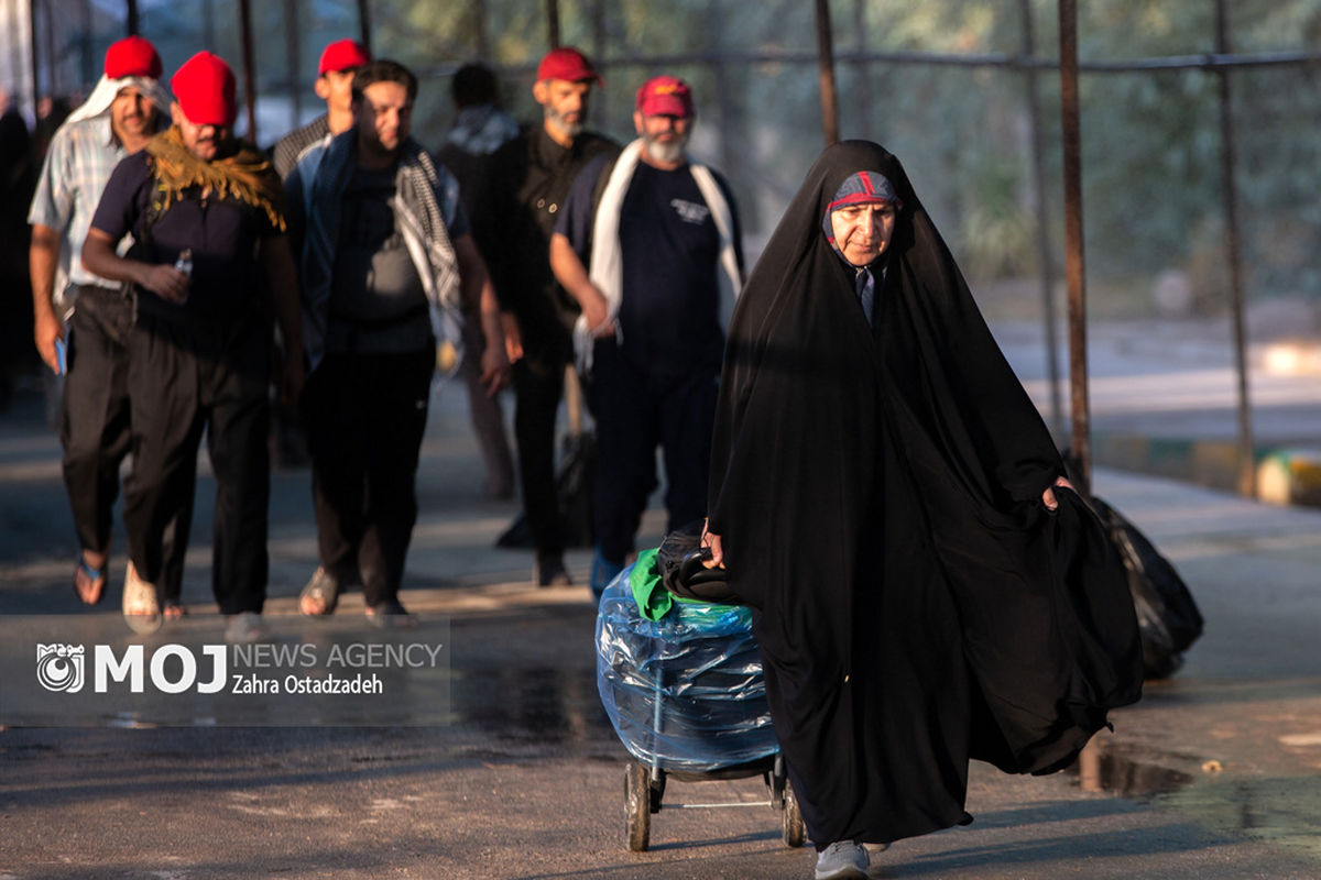 تردد زائرین اربعین در مرز خسروی