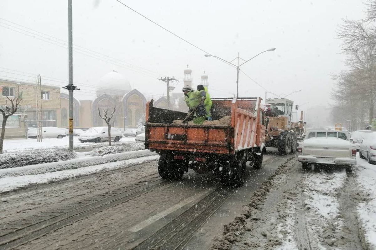 برف روبی معابر سنندج