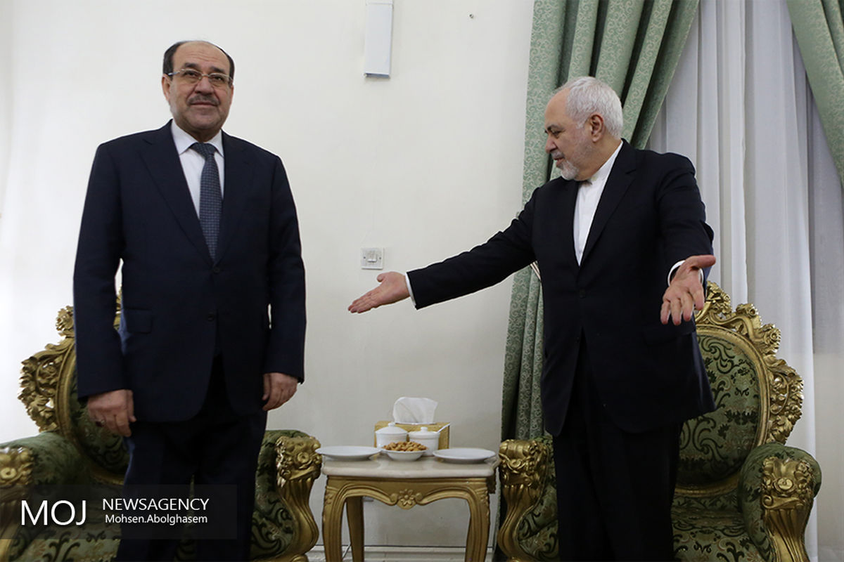 دیدار ظریف با نوری المالکی نخست وزیر اسبق و رییس حزب الدعوه عراق