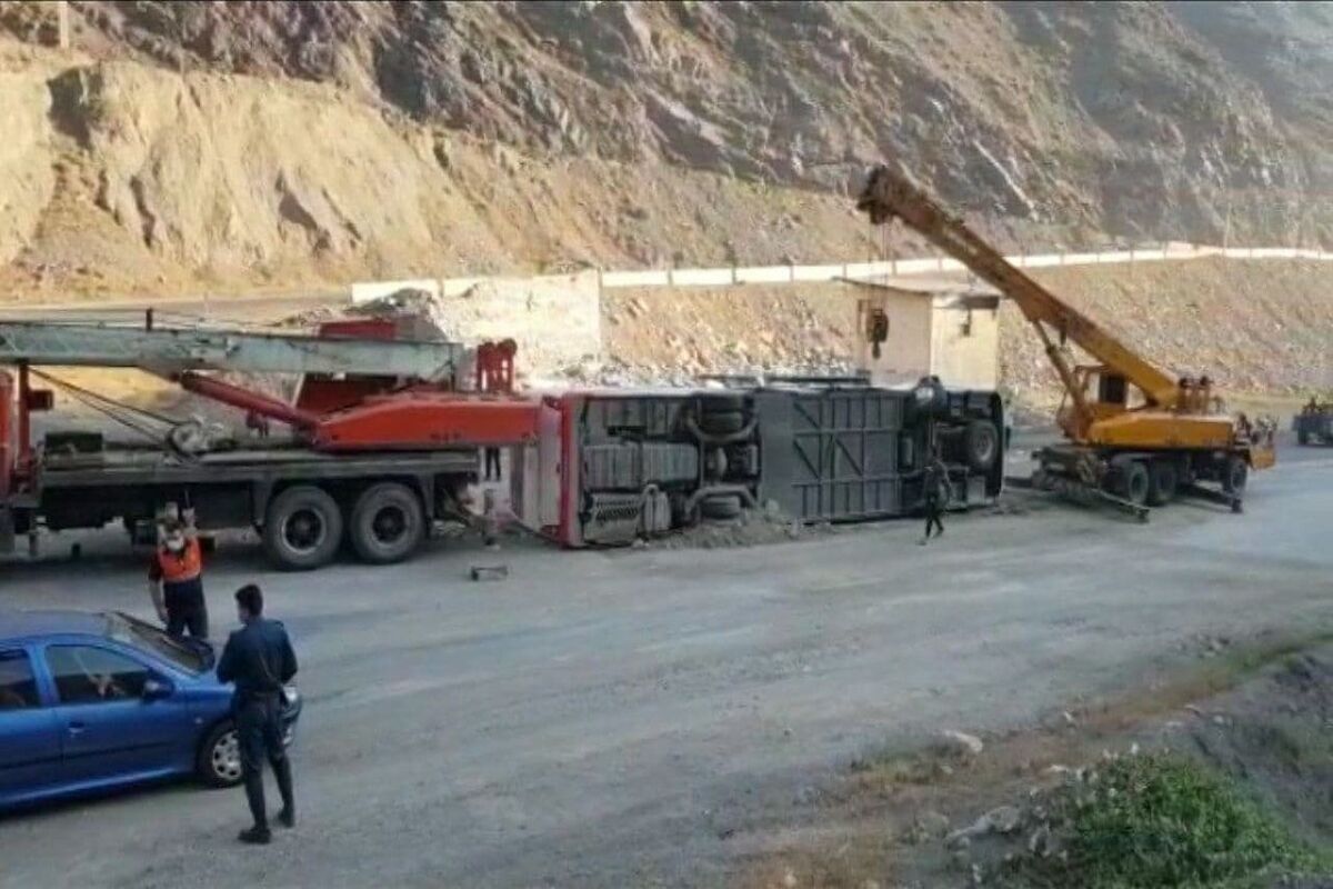 واژگونی اتوبوس در هراز