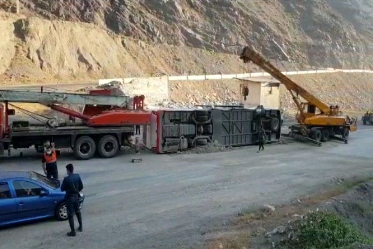 واژگونی اتوبوس در هراز