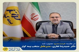 دکتر حمیدرضا غفاری، مدیرعامل منتخب بیمه کوثر