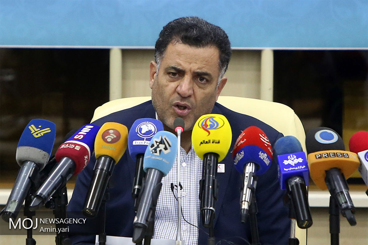 نشست خبری رییس جمعیت هلال احمر/علی اصغر پیوندی رییس جمعیت هلال احمر