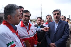 بازدید نوروزی استاندار گیلان از ایستگاه ایمنی و سلامت جمعیت هلال احمر 
