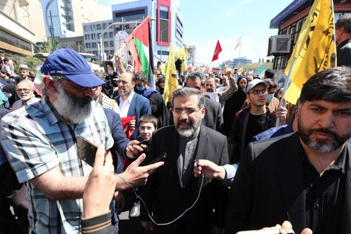 وزیر فرهنگ و ارشاد اسلامی در راهپیمایی روز قدس