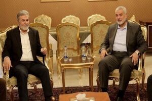 رهبران جنبش حماس و جهاد اسلامی فلسطین خواستار افزایش دامنه مقابله تهران با اشغالگران شدند
