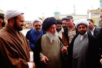 حضور حضرت آیت الله علوی گرگانی در گلزار شهدای شیخان 