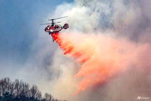 بالگرد آب‌پاش حین عملیات اطفای حریق در کره جنوبی سقوط کرد