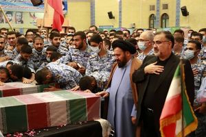 مراسم تشییع دو شهید گمنام در دانشگاه هوایی شهید ستاری برگزار شد