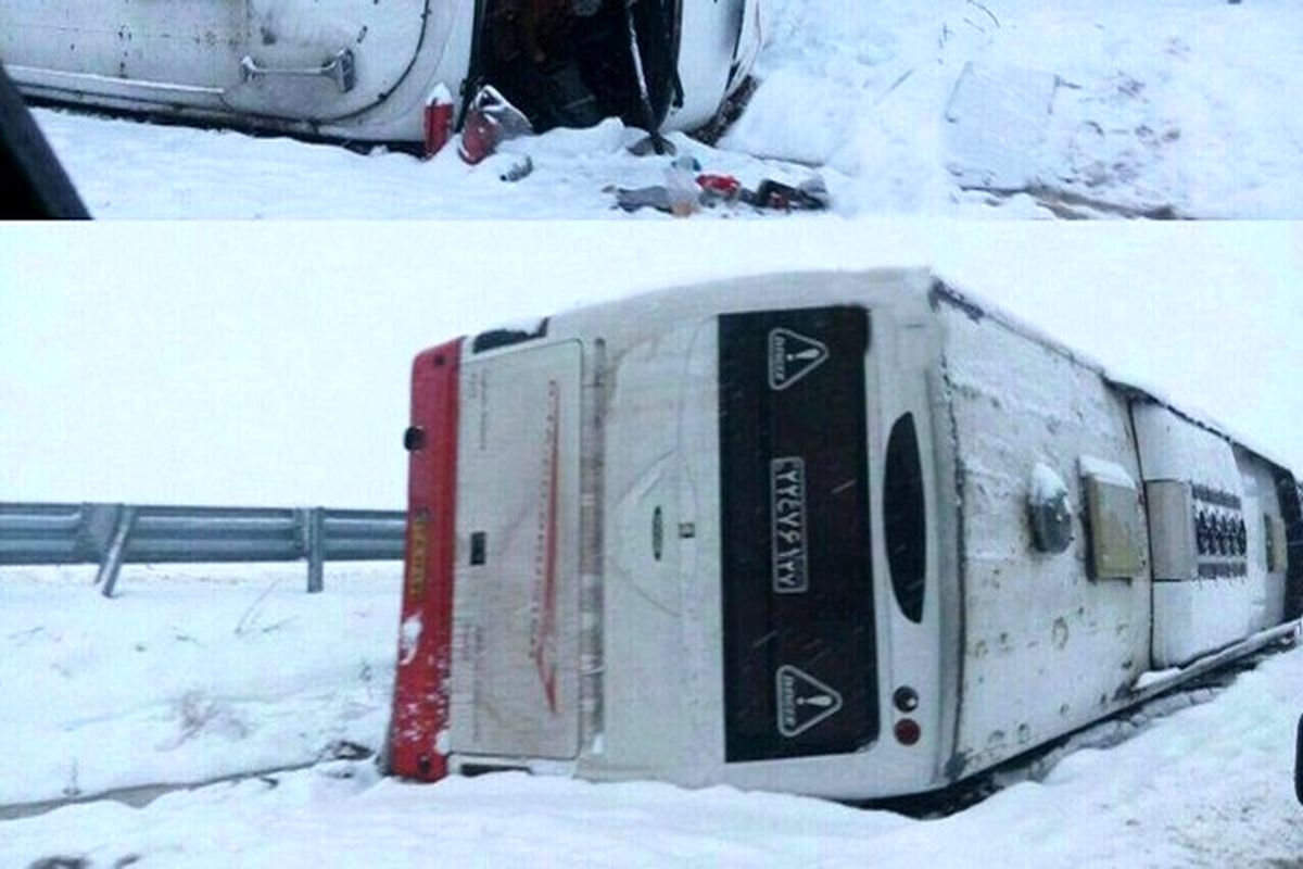 واژگونی اتوبوس