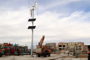 راه اندازی توربین بادی - خورشیدی در بوستان باد و سایه شهر یزد