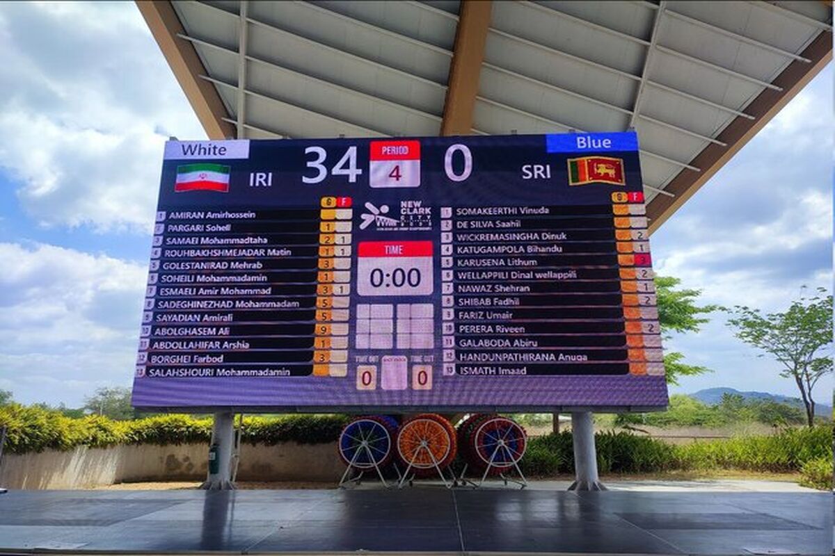 ایران با ۳۴ گل سریلانکا را در واترپلو قهرمانی آسیا درهم کوبید