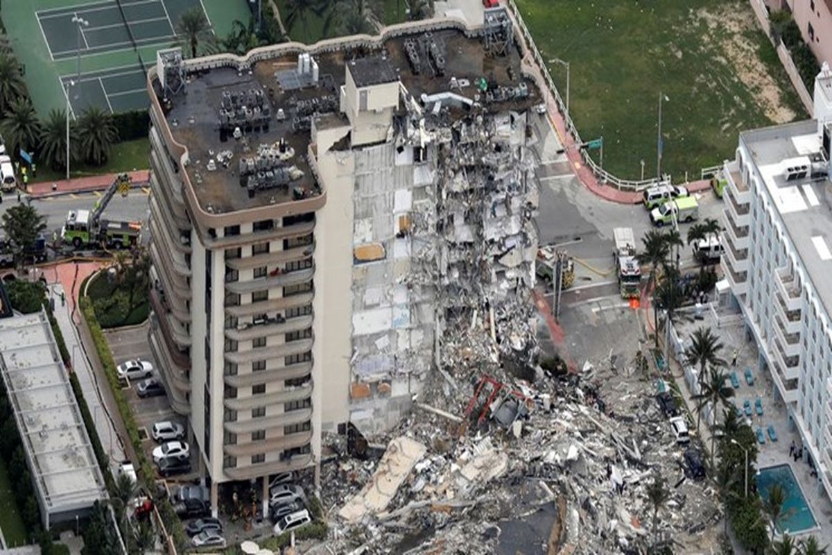 ریزش مجتمع مسکونی در فلوریدا