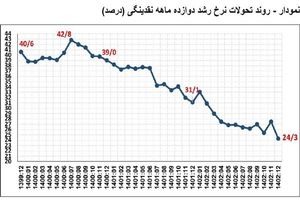 کاهش نرخ رشد نقدینگی ۱۲ ماهه نقدینگی تداوم دارد