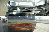 یک کشته و 8 مجروح در تصادف سمند و مینی بوس در چادگان