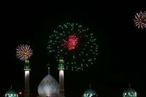 آسمان مسجد جمکران نور افشانی شد