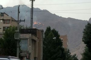 تاق بستان بازهم در آتش