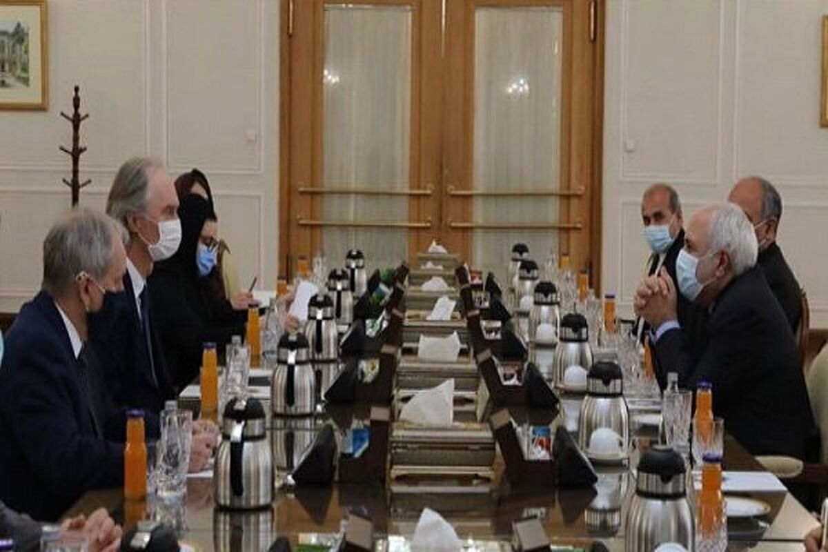 دیدار ظریف با پدرسون