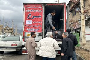 توزیع سیار مرغ منجمد در نقاط کم برخوردار فارس