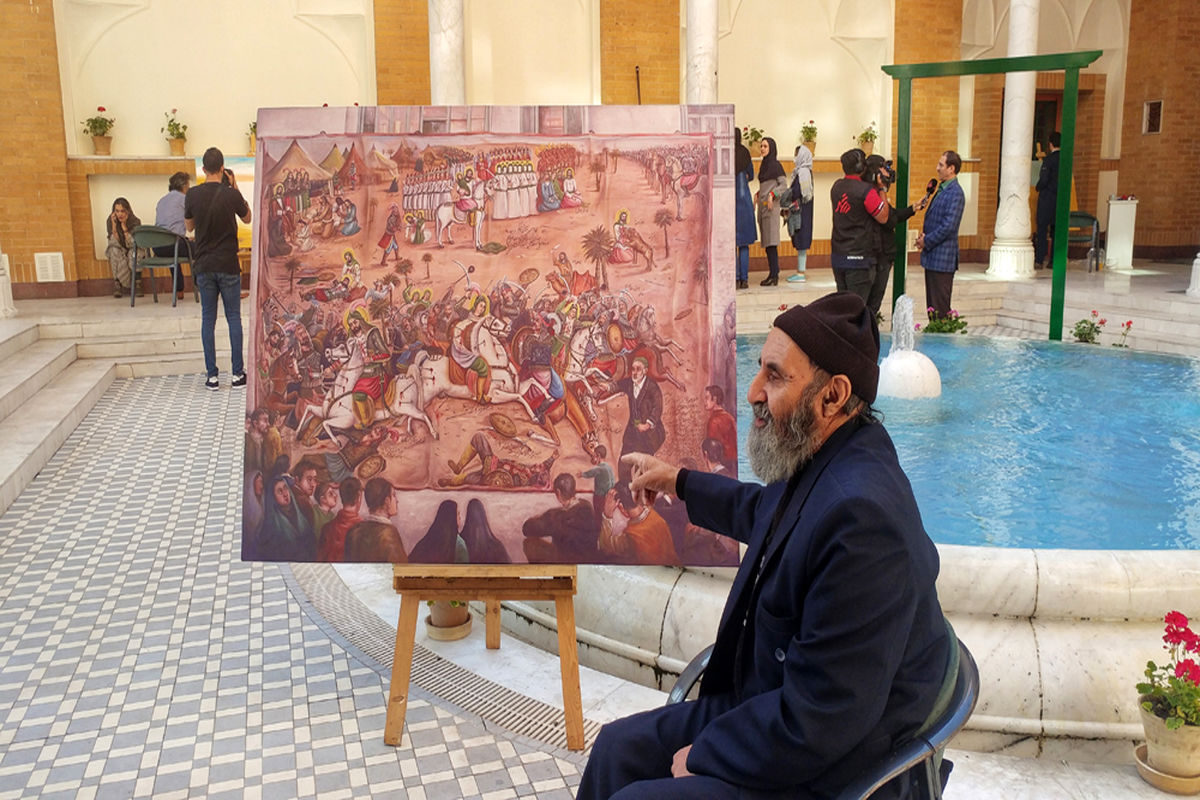 کارگاه نقاشی قهوه خانه‌ای حماسه حسینی در آیینه خیال