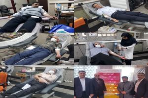 اهدای خون توسط بسیجیان مخابرات اصفهان
