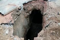 ریزش تونل هواساز قطارشهری در خیابان باقوشخانه