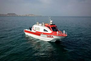 استقرار یک فروند شناور آمبولانس دریایی در جزیره بوموسی