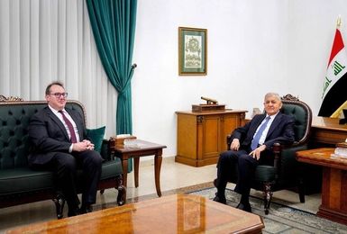 رئیس جمهور عراق و کاردار سفارت آمریکا در بغداد دیدار کردند