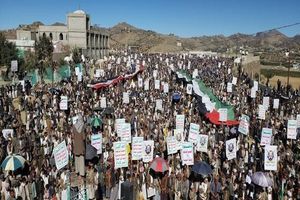 مردم یمن در حمایت از فلسطین راهپیمایی میلیونی کردند