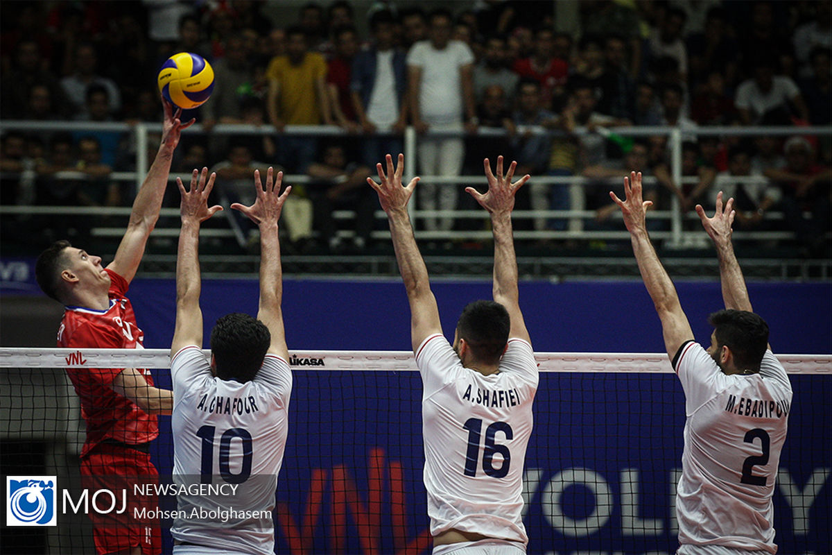 دیدار تیم های ملی والیبال ایران و روسیه