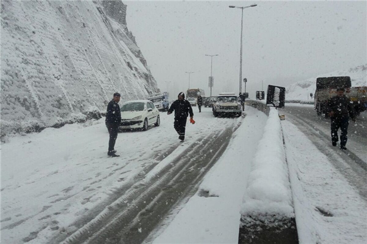 برف جاده هراز مازندران