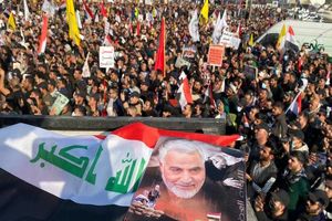 برگزاری مراسم سالگرد شهادت سردار سلیمانی و ابومهدی المهندس در عراق 