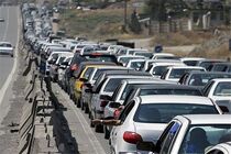ترافیک سنگین در آزاد راه کرج - تهران
