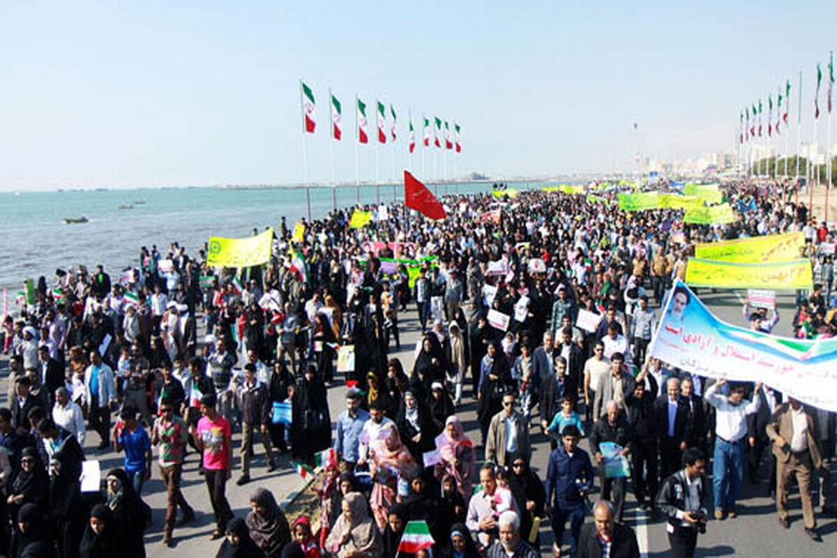 راهپیمایی ۲۲ بهمن در بندرعباس