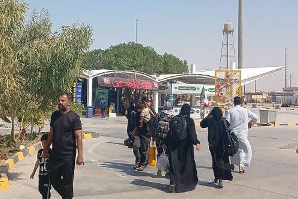 تردد زائران حسینی در مرز شلمچه برقرار است