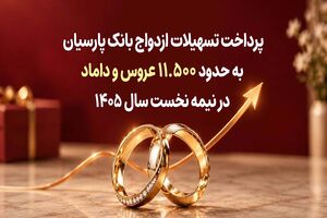 پرداخت تسهیلات ازدواج بانک پارسیان به حدود 11 هزار و 500 عروس و داماد در نیمه نخست سال 1405