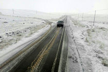 بارش برف و باران در جاده های خراسان رضوی