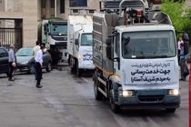 تجهیزات امدادی شهرداری رشت در مسیر آستارا/اعضای موکب خدام العتره  رشت پای کار سیل زدگان در آستارا