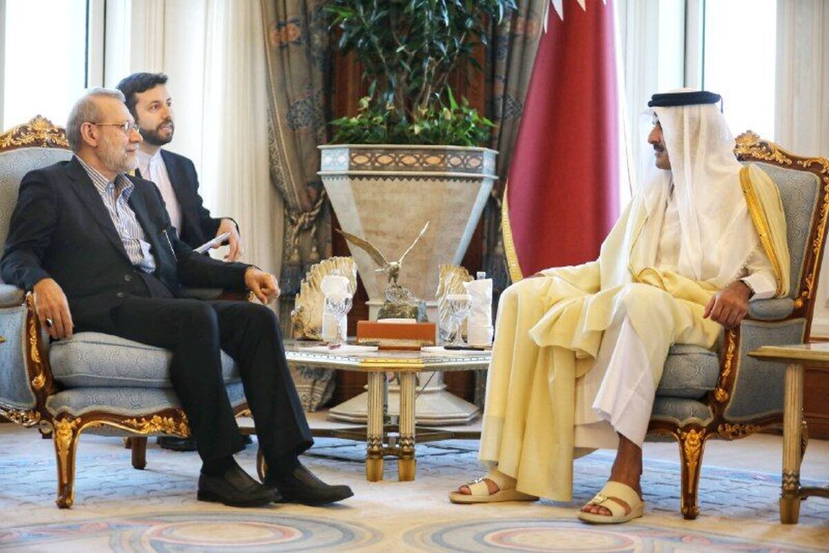 لاریجانی و امیر قطر
