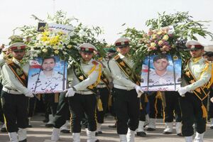 تشییع پیکر پاک دو مامور شهید در اهواز 