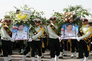 تشییع پیکر پاک دو مامور شهید در اهواز 