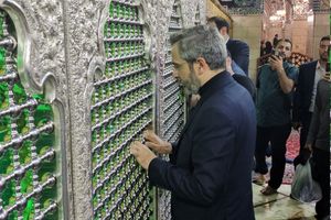 زیارت حرم مطهر حضرت رقیه (س) توسط سرپرست وزارت امور خارجه