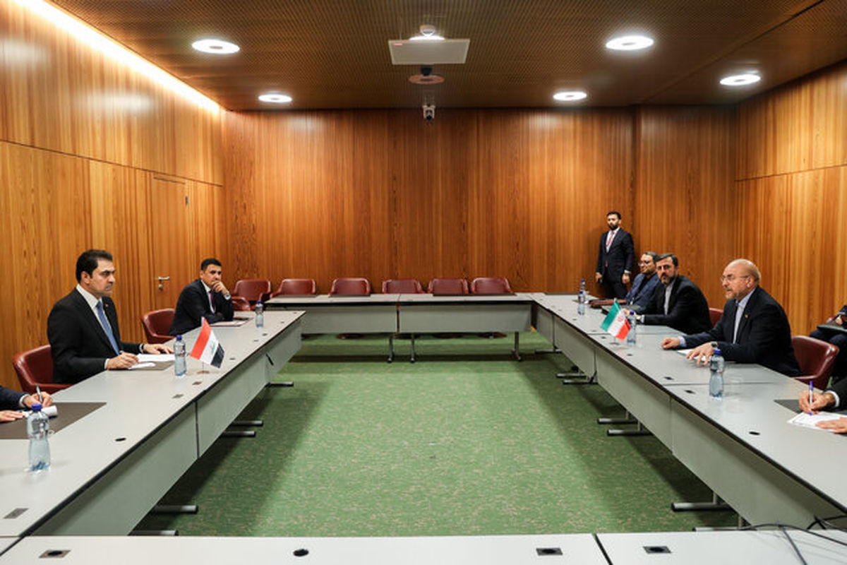 قالیباف در دیدار با رئیس مجلس عراق در سوییس