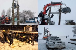 تلاش اکیپ های حوادث امور برق و آبفای شهرستان فریدونشهر