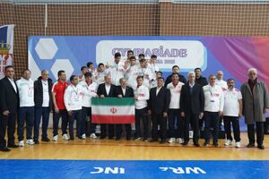 تیم ملی کشتی دانش آموزان ایران در المپیک جهانی ژیمنازیاد ۲۰۲۵ صربستان قهرمان شد
