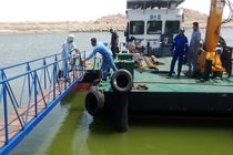 تعمیرات زیرآبی و نصب یک فروند اسکله در بندر تیاب میناب